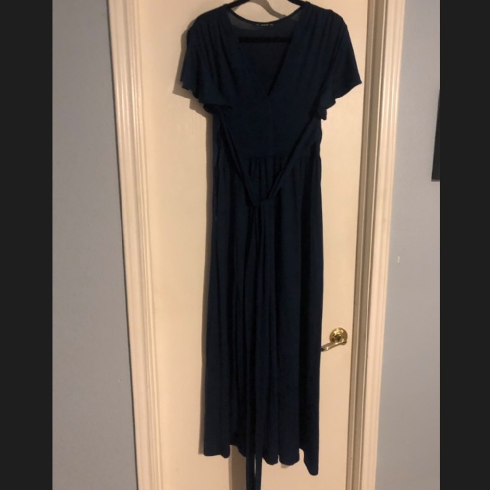 Shein navy blue wrap dress.
